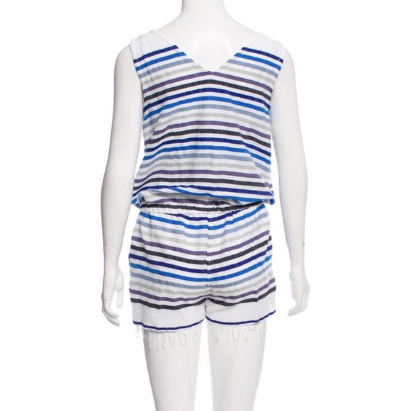 Lemlem Stripe shorts romper size M - Picture 1 of 9